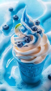 蓝调蓝莓冰淇淋甜蜜诱惑