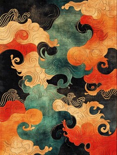 古风云纹图案设计