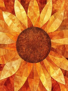 绚丽向日葵拼贴艺术图案