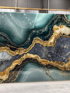 奢华蓝金大理石纹理背景