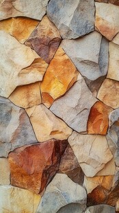 多彩拼接石墙面纹理