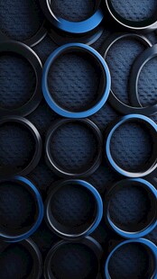 黑色蓝色圆环排列图案