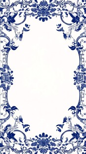 青花瓷边框图案设计元素