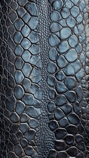 蓝黑色鳄鱼皮纹理特写