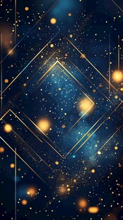 梦幻星空几何光影背景图