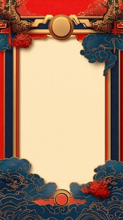 中式古典边框背景设计图