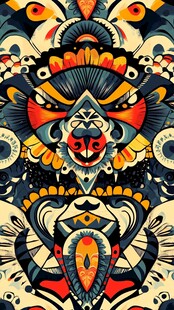 民族风神秘图腾艺术图案