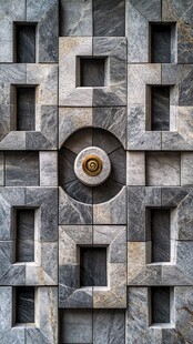 几何石材墙饰的独特魅力