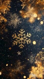 金色雪花梦幻背景图