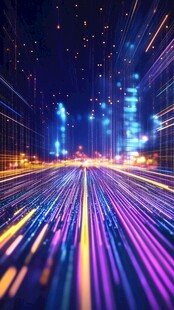 未来都市光影之路