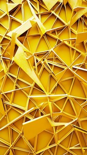 金色几何立体抽象纹理图案