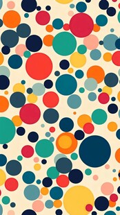 多彩圆点无缝图案背景