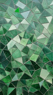 绿色碎瓷马赛克墙面纹理