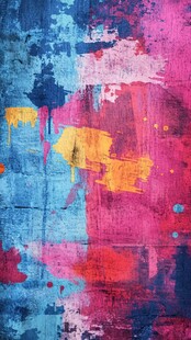 抽象多彩涂鸦墙面纹理