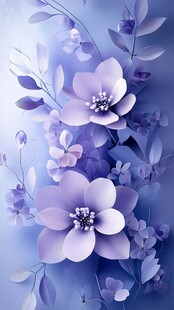 梦幻紫花绽放浪漫图景