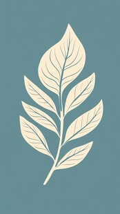 简约叶片图案设计元素