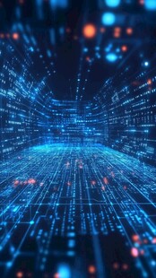 科技感数字矩阵空间背景