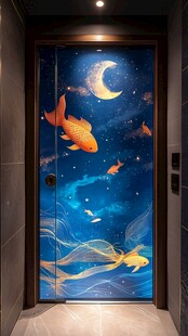 梦幻星空下的灵动金鱼门