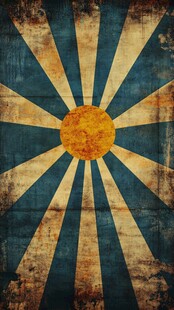 复古放射纹太阳图案背景