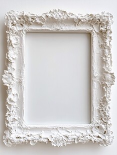 白色雕花复古空白相框
