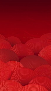 红色立体心形图案背景