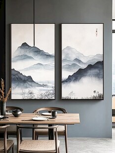 中式山水挂画 雅致餐厅氛围