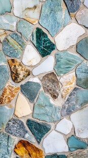多彩碎拼石材墙面纹理