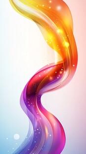 炫彩流动曲线背景图案