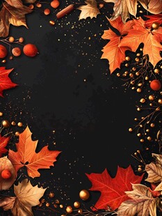 秋季枫叶装饰背景图