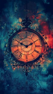 复古梦幻风格的华丽挂钟