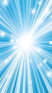 蓝色光芒放射状背景特效
