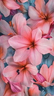 粉色花卉梦幻纹理图案