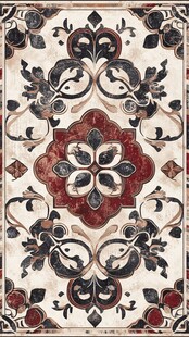 复古花纹精美地毯图案