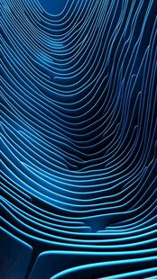 蓝色线条构成的奇幻空间