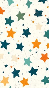多彩星星图案背景设计
