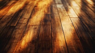 木质地板上的温暖光影