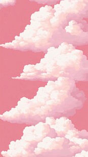 粉色梦幻云朵天空背景图