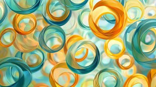 彩色圆环抽象艺术背景