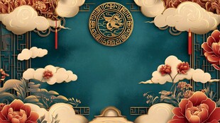 中式典雅祥瑞背景图