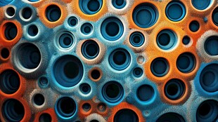 多彩孔洞纹理图案