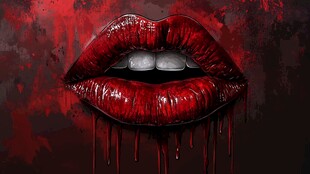 滴血红唇 神秘魅惑之美