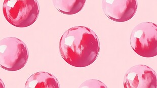 粉色渐变圆球图案背景