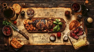 美味烤肉与多样美食盛宴