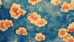 海纹繁花中式风图案