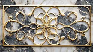 金色雕花铁艺饰件