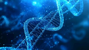 蓝色梦幻DNA双螺旋结构