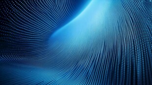蓝色科技感点状波纹背景图