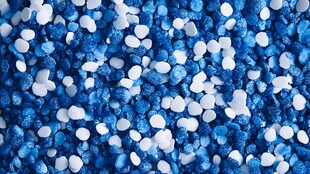 蓝白颗粒装饰素材图