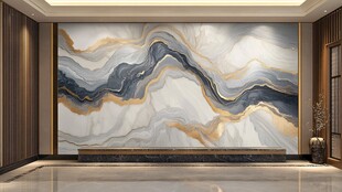 现代轻奢风大理石纹理背景墙