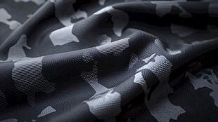 黑色迷彩布料特写